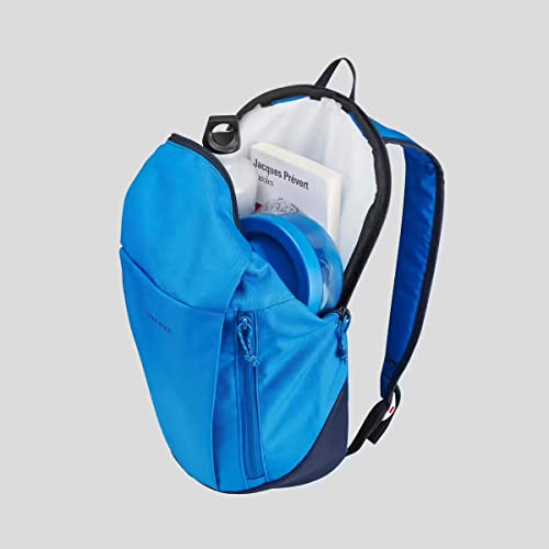 Quechua Backpack 10L NH Arpenaz 100 Special Edition Outdoor Daypack, Sports Backpack and Hiking Backpack for Everyone (Electric Blue)