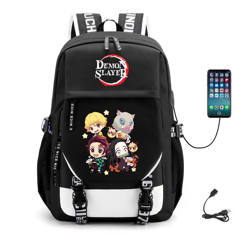 Millment Anime Backpack School Backpack Laptop Bag Large Casual Daypack With Pencil Case