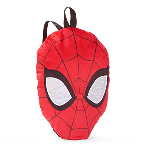 Spiderman Backpack for Kids - Plush Marvel Spiderman Backpack with Adjustable Shoulder Straps Plus Superhero Stampers and More for Boys, Girls (Spiderman School Supplies)