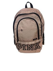 victoria’s secret pink collegiate backpack color sand/mocha new