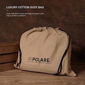 Polare Vintage Full Grain Leather Rucksack Backpack Casual Travel Satchel Bag Daypack For Men Women Dark Brown