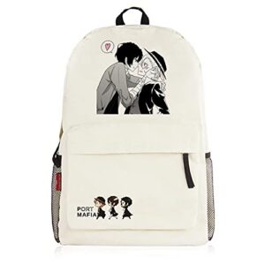 tkbaso anime bungou stray dogs dazai osamu nakajima atsushi backpack mochila laptop bag (1)