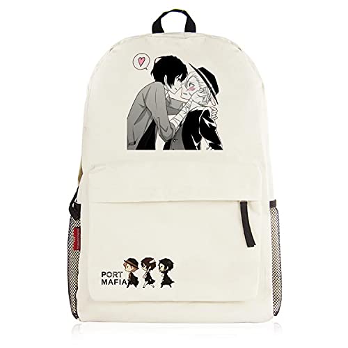 TKBASO Anime Bungou Stray Dogs Dazai Osamu Nakajima Atsushi Backpack Mochila Laptop Bag (1)