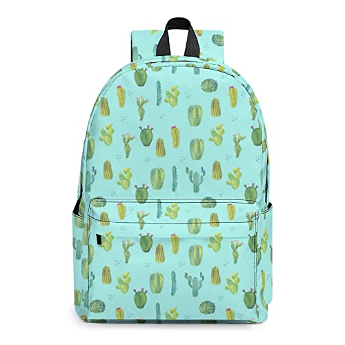 Cactus Plant Backpack Lightweight Backpacks Durable Laptop Backpack Shoulders Bag Hiking Travel Bag Casual Daypack