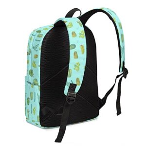 Cactus Plant Backpack Lightweight Backpacks Durable Laptop Backpack Shoulders Bag Hiking Travel Bag Casual Daypack