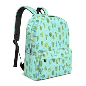 Cactus Plant Backpack Lightweight Backpacks Durable Laptop Backpack Shoulders Bag Hiking Travel Bag Casual Daypack