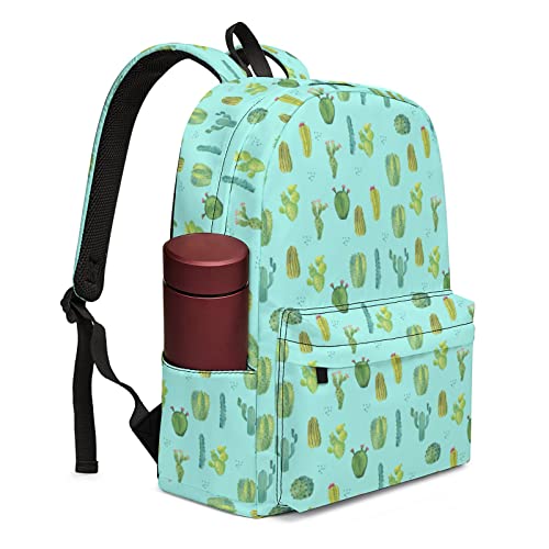 Cactus Plant Backpack Lightweight Backpacks Durable Laptop Backpack Shoulders Bag Hiking Travel Bag Casual Daypack