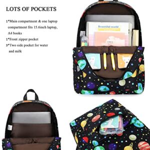 Backpacks for Girls Boys School Bookbags Set with Lunch Box Pencil Case Lightweight Cute Elementary Backpack (Rainbow-Green-3)