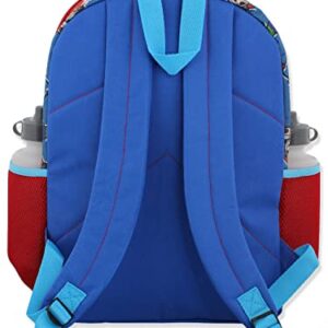 Marvel Kawaii Boys 16" Backpack 5 piece School Set (One Size, Blue)