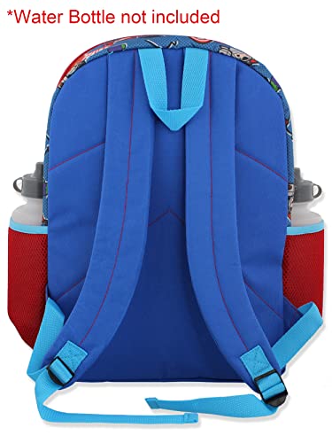 Marvel Kawaii Boys 16" Backpack 5 piece School Set (One Size, Blue)