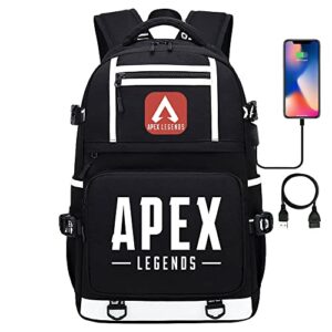 apex, game accessories, apex legends, teenagers, school bags, men and women, backpacks，16 inches