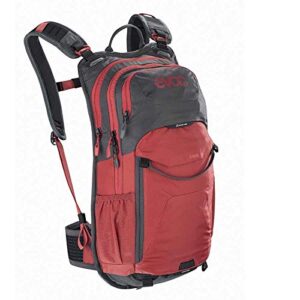 evoc stage 12l carbon grey-chili red hydration bag backpack w/o bladder