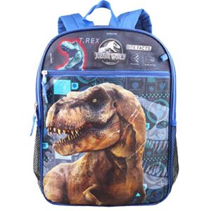 Jurassic World Backpack and Lunch Box Set - Jurassic World Backpack Kids, Jurassic World Lunch Box, Water Bottle, Keychain, Stickers, More | Jurassic World Backpack with Lunch Box