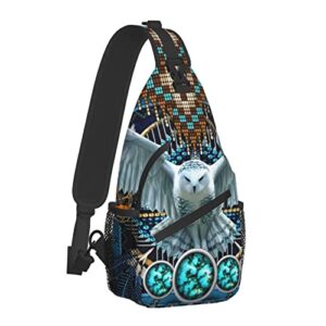 Native Southwest American Indian Sling Bag,Multipurpose Shoulder Bags Travel Hiking Chest Backpack for Women Men