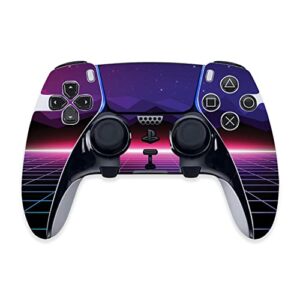 mightyskins skin compatible with ps5 dualsense edge controller – synthwave | protective, durable, and unique vinyl decal wrap cover | easy to apply & change styles | made in the usa