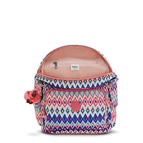 Kipling Women's City Pack Backpack, Lightweight Versatile Daypack, Nylon School Bag, Abstract Mix, 12.5''L x 14.5''H x 7.25''D