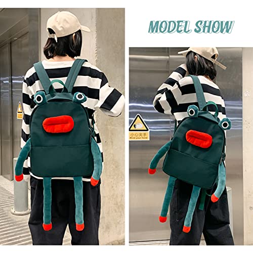 Lanpet Backpack For School Girls/Boys , Unisex 3D Cartoon Frog Design Schoolbag Travel Daypack