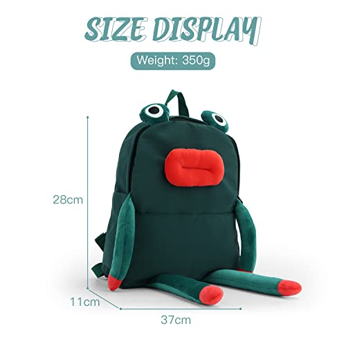 Lanpet Backpack For School Girls/Boys , Unisex 3D Cartoon Frog Design Schoolbag Travel Daypack