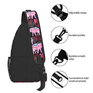 African Ethnic Elephant Chest Bags Crossbody Sling Bag Travel Hiking Backpack Casual Shoulder Daypack For Women Men