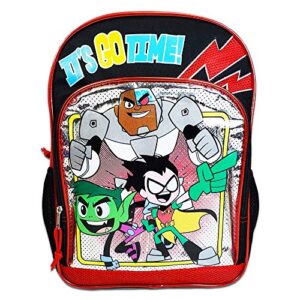 teen titans go backpack for school kids ~ deluxe 16″ teen titans backpack (teen titans school supplies)