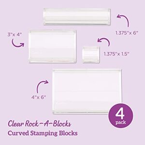 Crafter's Companion - Craft Supplies RockaBlocks (4 Pack) - Fits Wide Variety of Stamps