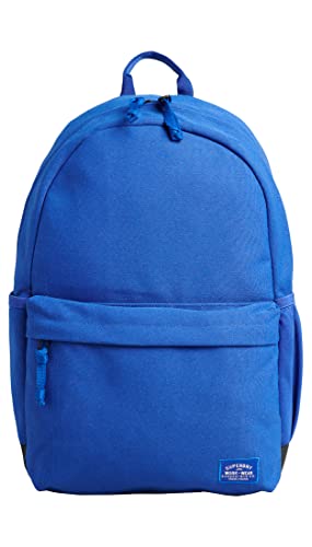 Superdry Womens Unisex Essential Montana Backpack, Main Zipped Compartment Mazarine Blue Size One Size