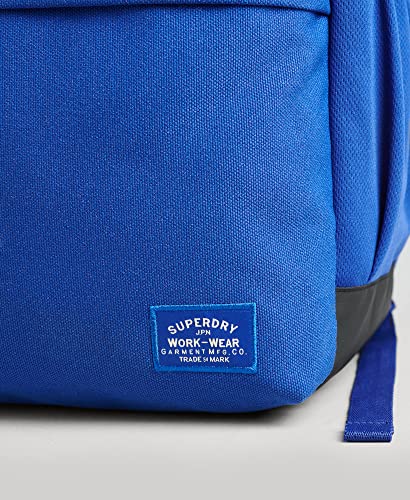 Superdry Womens Unisex Essential Montana Backpack, Main Zipped Compartment Mazarine Blue Size One Size