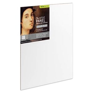 ampersand art supply wood gesso artist painting panel: primed smooth, 1/8 inch depth, 11″ x 14″