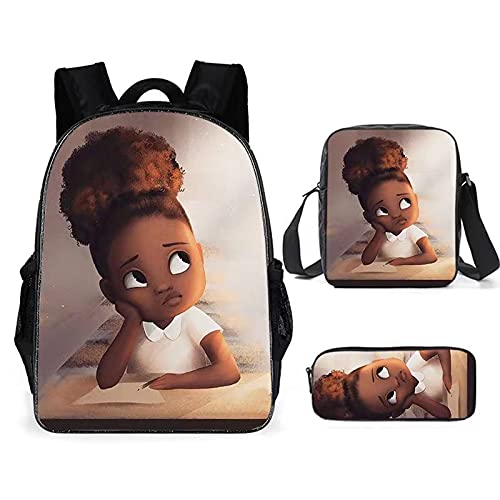 Set school bag/crossbody bag/pen bag three-piece backpack for boys and girls