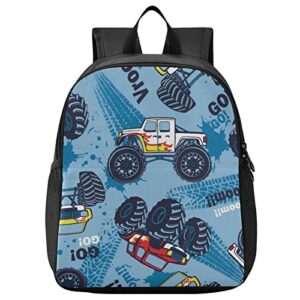 naanle kids backpack for girls boys monster truck cars backpacks bag baby rucksack for kindergarten elementary school