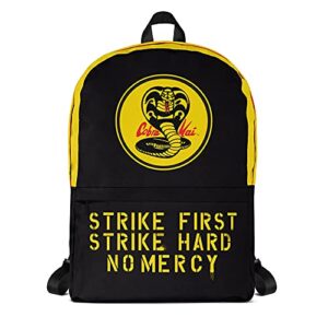 ripple junction cobra kai strike first strike hard no mercy black backpack officially licensed