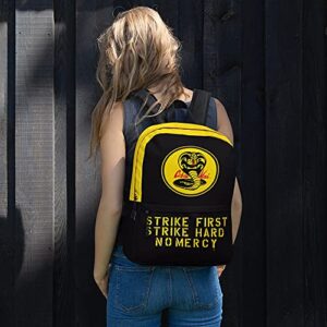 Ripple Junction Cobra Kai Strike First Strike Hard No Mercy Black Backpack Officially Licensed