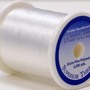 Superior Threads Monopoly Invisible Polyester Thread, 0, Clear