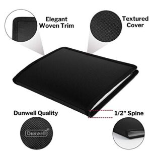 Dunwell Small Photo Albums 4x6 - (2 Pack, Black), Flexible Cover, Portfolio Binder with 24 Sleeves, Holds 48 6x4 Photos, Artwork or Postcards, Mini Picture Brag Books