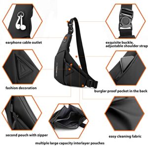 Ohenjoy Sling Backpack Chest Bag for Men Casual Crossbody Shoulder Fanny Pack Water-repellent