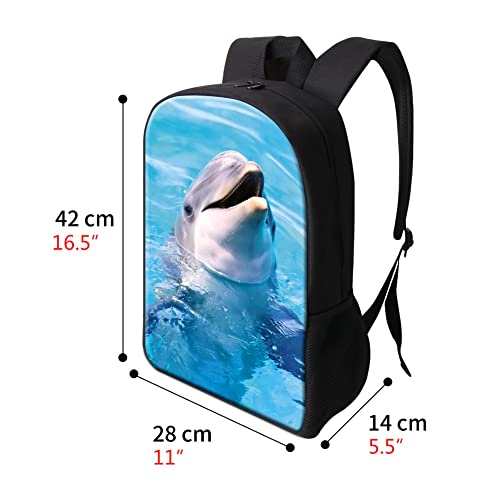 ZRENTAO Kids Backpack for Elementary Cute Schoolbag with Animal 3D Print (L) 11" x (W) 5.5" x (H) 16.5" Lightweight Bookbags for Student