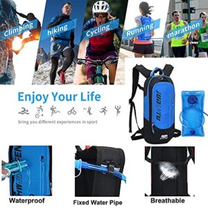 Croogo Bike Backpack Mountain Biking Daypack Water Rucksack Cycling Hiking Skiing Mtb Pack 2L Water Bladder,Yellow-SD-OT04