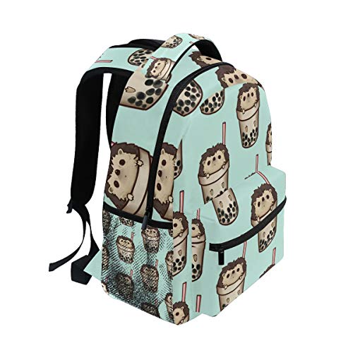 Backpack for Girls Boys Stylish Boba Milk Tea Backpack Lightweight School College Travel Bags Halloween Thanksgiving Gifts