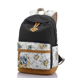 sugaroom floral backpack for girls, girls backpacks teen school bookbags college bags women daypack travel rucksack
