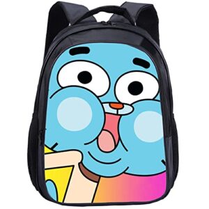 gengx wesqi the amazing world of gumball cute print school backpack,durable bookbag casual travel knapsack for kids,teens