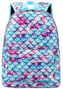 girls backpack preschool school bag for kids elementary kindergarten backpack bookbag (mermaid)