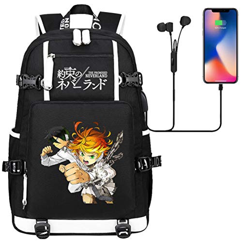 GO2COSY Anime The Promised Neverland Backpack Daypack Student Bag School Bag Bookbag Shoulder Bag