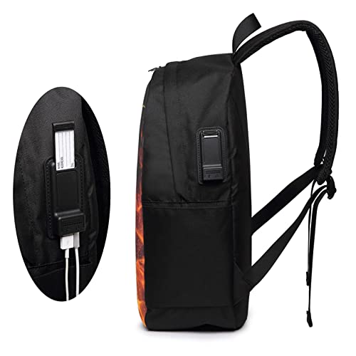 Yesbtx #12 Morant 17 Inch Usb Port Backpack Laptop Travel Backpack Book Bag For Men Women, Black