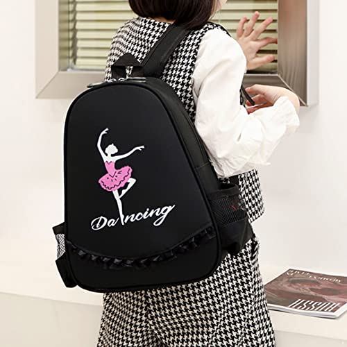 iiniim Girls Kids Ballet Bag Backpack Dance Shoulder Bag Ballerina Dancing Bag Outdoor Travel Bag Black One Size