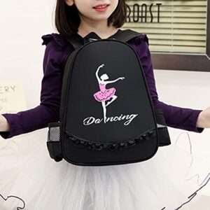 iiniim Girls Kids Ballet Bag Backpack Dance Shoulder Bag Ballerina Dancing Bag Outdoor Travel Bag Black One Size