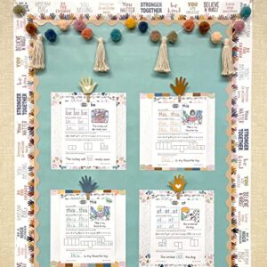 Teacher Created Resources Everyone is Welcome Pom-Poms and Tassels Garland (TCR7157)