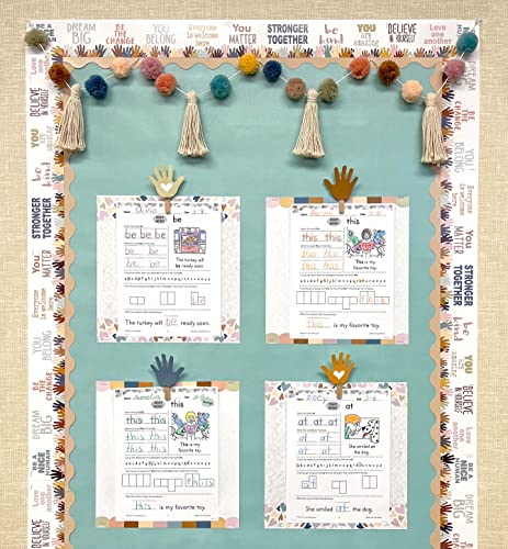 Teacher Created Resources Everyone is Welcome Pom-Poms and Tassels Garland (TCR7157)