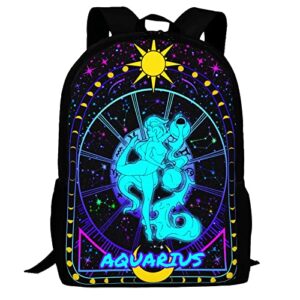 17in aquarius backpack constellations printed backpack travel laptop backpack lightweight bags