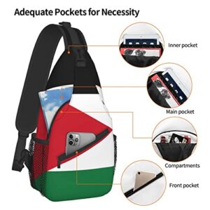 Sling Backpack - Palestine Flag Multipurpose Daypacks For Unisex Young Adult