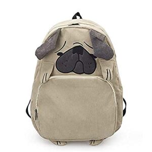 wildfinding 3d dog/fox shape backpack cute troubled face pug animal daypack for girls (dog), medium